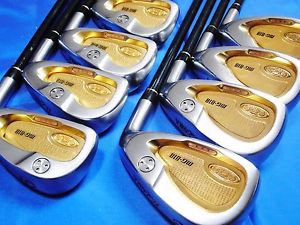 18K Gold 3star HONMA Twin Marks MG-818 8pc R-Flex IRONS SET Golf Clubs beres inv