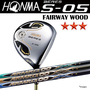 3w HONMA GOLF JAPAN BERES S-05 FAIRWAY WOOD 3 STARS ARMRQ∞ Carbon shaft 2016
