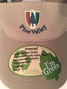 Pine Valley Golf Club Imperial Headwear Visor Khaki Tan RARE Brand New EXCLUSIVE