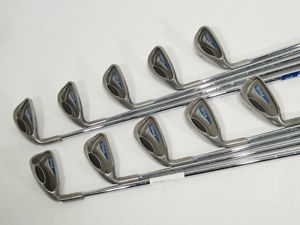 (Left-Handed) PING G2 Green Dot IRONS (3-PW,UW,SW) w/ AWT 2.0 Steel STIFF