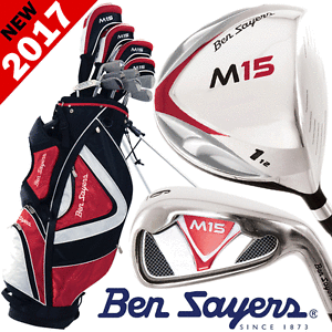"NEW 2017" BEN SAYERS M15 RED MENS COMPLETE GOLF SET IRON WOODS PUTTER STAND BAG