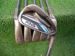 USED RH PING G30 BLACK DOT 5-PW IRON SET TFC 419 SENIOR FLEX GRAPHITE RH