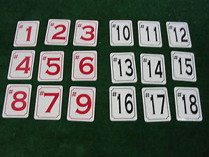 18 HOLE MARKERS Metal Signs 4 Golf Course Country Club Pro Shop Driving Range