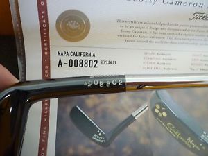 #1 COA # 8802 SCOTTY CAMERON NAPA california super rare titleist putter