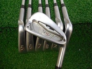 USED RH PING S56 4-PW IRON SET BLACK DOT CFS STIFF FLEX STEEL RH