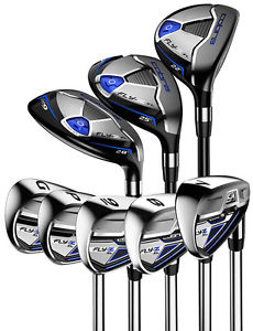 NEW Left Handed Cobra FLY-Z XL Combo 4-PW+GW Hybrid Irons Graphite Lite LH 2015