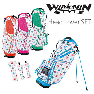 [NEW] WINWIN STYLE GOLF JAPAN HAPPY SKULL Light Weight STAND CADDY BAG SET 2017