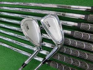 [USED] PRGR GOLF JAPAN DATA 801 IRON SET SPEC STEEL #3-9,P,A,S (10clubs) M-46