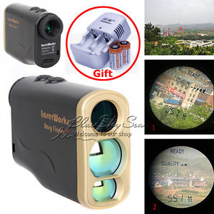1000m Laser Range Finder Golf Distance Meter Speed Measurer+2 x Battery+Charger