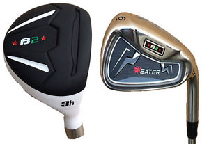 +1" Extra Long Steel Regular Taylor Fit Heater B2 Hybrid Iron combo golf clubs