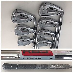 2016 TaylorMade RSI2 Irons Set 4-PW KBS Tour 105 STIFF Flex Steel Shafts, RSI 2