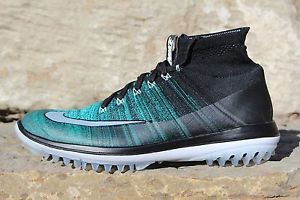15 New Nike Flyknit Elite Golf Shoes Jade/Black Men's Sizes 8.5, 11 844450 001