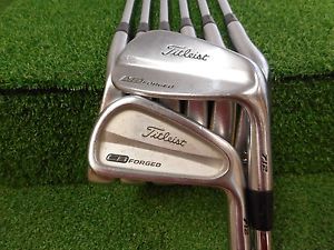 USED TITLEIST CB/MB FORGED 712 3-PW IRON SET USGMC JGGA STIFF FLEX STEEL RH