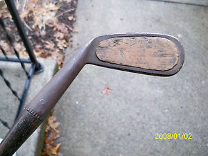 1897 Antiqu Vintage SPALDING CRAN Patent Fancy Wood Face Hickory Shaft Golf Club