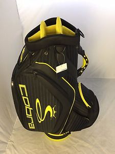 * NEW * COBRA UNIQUE BLACK/YELLOW STRIPE TOUR BAG | STAFF BAG | MATCHING COVER