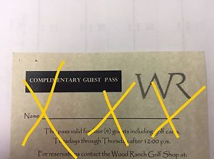 Wood Ranch Golf Course Simi Valley CA Free Pass 2 Play Golf For 4 People & carts