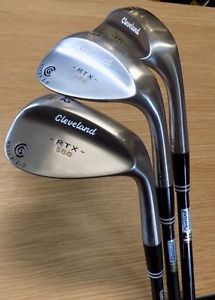 RARE NEW SET OF CLEVELAND RAW RTX 588 WEDGES 52, 56 & 60 DYNAMIC GOLD TOUR ISSUE