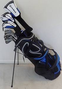 Mens Taylor Made Complete Golf Set Driver, Fairway Wood, Hybrid, Irons, Putter Clubs Stand Bag Stiff Flex TaylorMade