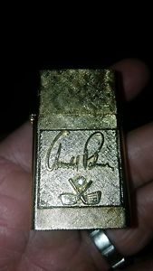 14K PLATED Arnold Palmer florentine lighter and gold set