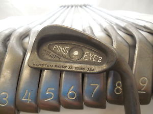 Used Ping Eye 2 White Dot 1-PW Iron Set Ping ZZ-Lite Stiff Flex Steel +1/2"