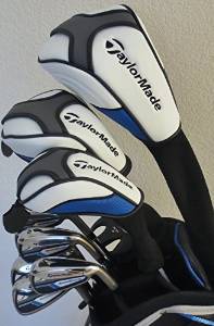 TaylorMade Complete Mens Golf Clubs Set Driver, Fairway Wood, Hybrid, Irons, Putter & Stand Bag Taylor Made Stiff...