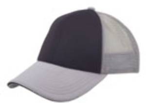 DDI 1474382 6 Panel Mesh with Sandwich Bill Cap - Gray-Black Case Of 144