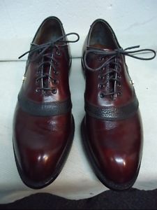 Vintage FootJoy Classics Burgundy/Black Golf Shoes Size 7 1/2 C