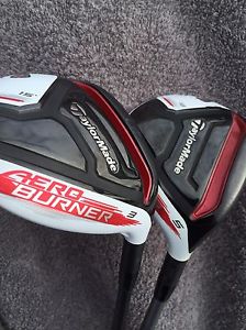 TaylorMade Aeroburner TP 3 & 5 Woods Excellent Condition With Tour X Shafts