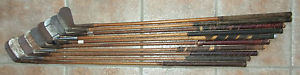 10 Antique Vintage Old 1920s Hickory Wood Shaft Golf Clubs Good Straight Shafts