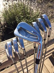 ☀️ Used Ping S55 Green Dot 3-PW Iron Set Tour Issue DGS X100 +.25"