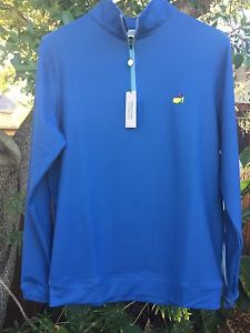 2017 Masters Peter Millar 1/4 Zip Men's Pullover Corner Blue Augusta National SM