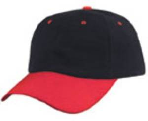 DDI 1474409 Brushed Cotton Cap - Red-Black Case Of 144
