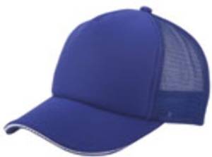 DDI 1474316 5 Panel Mesh with Sandwich Bill Cap - Royal Case Of 144