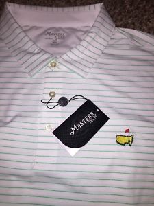 2017 Masters Augusta National Tech Green White Striped Polo Men's XXL NWT