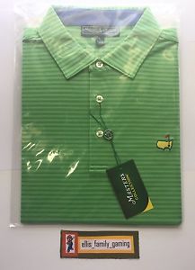 2017 Masters Collection Green Blue Striped Golf Polo Shirt Large NEW Ships Fast