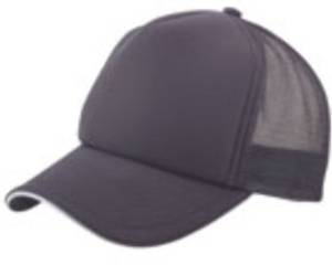 DDI 1474323 5 Panel Mesh with Sandwich Bill Cap - Dark Gray Case Of 144