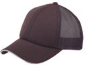 DDI 1474370 6 Panel Mesh Cap with Sandwich Bill - Brown Case Of 144