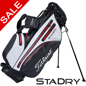 "SALE" TITLEIST STADRY LIGHTWEIGHT WATERPROOF DUAL CARRY STRAP GOLF STAND BAG