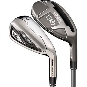 Left Handed Adams Idea Tech V4.0 Hybrid 4H, 5H, 6H, 7-Pw, Aw Iron Set Very Good image 1