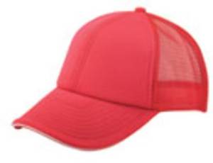 DDI 1474368 6 Panel Mesh Cap with Sandwich Bill - Red Case Of 144