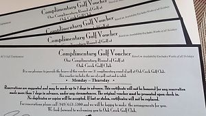 4 Golf Vouchers & 1yr Membership @ Oak Creek Golf Club Course Irvine California