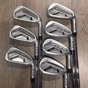 "USED" PING i25 4-PW IRONS / BLACK DOT / STIFF CFS STEEL SHAFTS / STANDARD GRIP