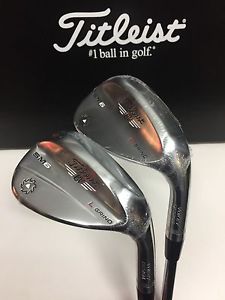 2 Titleist SM6 Vokey Wedges 56° S & 60° L Grind Tour Chrome