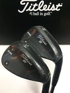 2 Titleist SM6 Vokey Wedges 54° S & 58° S Grind Jet Black
