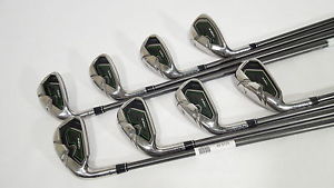 -LH- TAYLOR MADE RBZ HIGH POLISH IRONS (4-PW,AW) - Graphite STIFF Flex