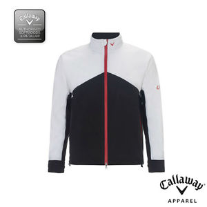 Callaway Herren Tour 2.0 Wasserfest Jacke-voll Reißverschluss weiß - CGRF40A1
