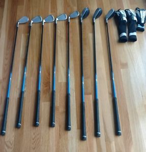 Adams Idea 3-5 hybrid 6-9, PW irons senior flex lite used