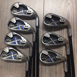 "USED" CALLAWAY X22 4-PW IRONS / REGULAR GRAPHITE SHAFTS / PERFECT STARTER SET