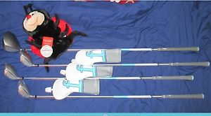 (RH) Ladies Adams BLUE Driver w/ #3, #5, & #7-Woods; Awesome Condition !!