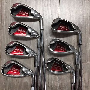"USED" CALLAWAY BIG BERTHA 5-SW IRONS UNIFLEX STEEL SHAFTS PERFECT STARTER SET